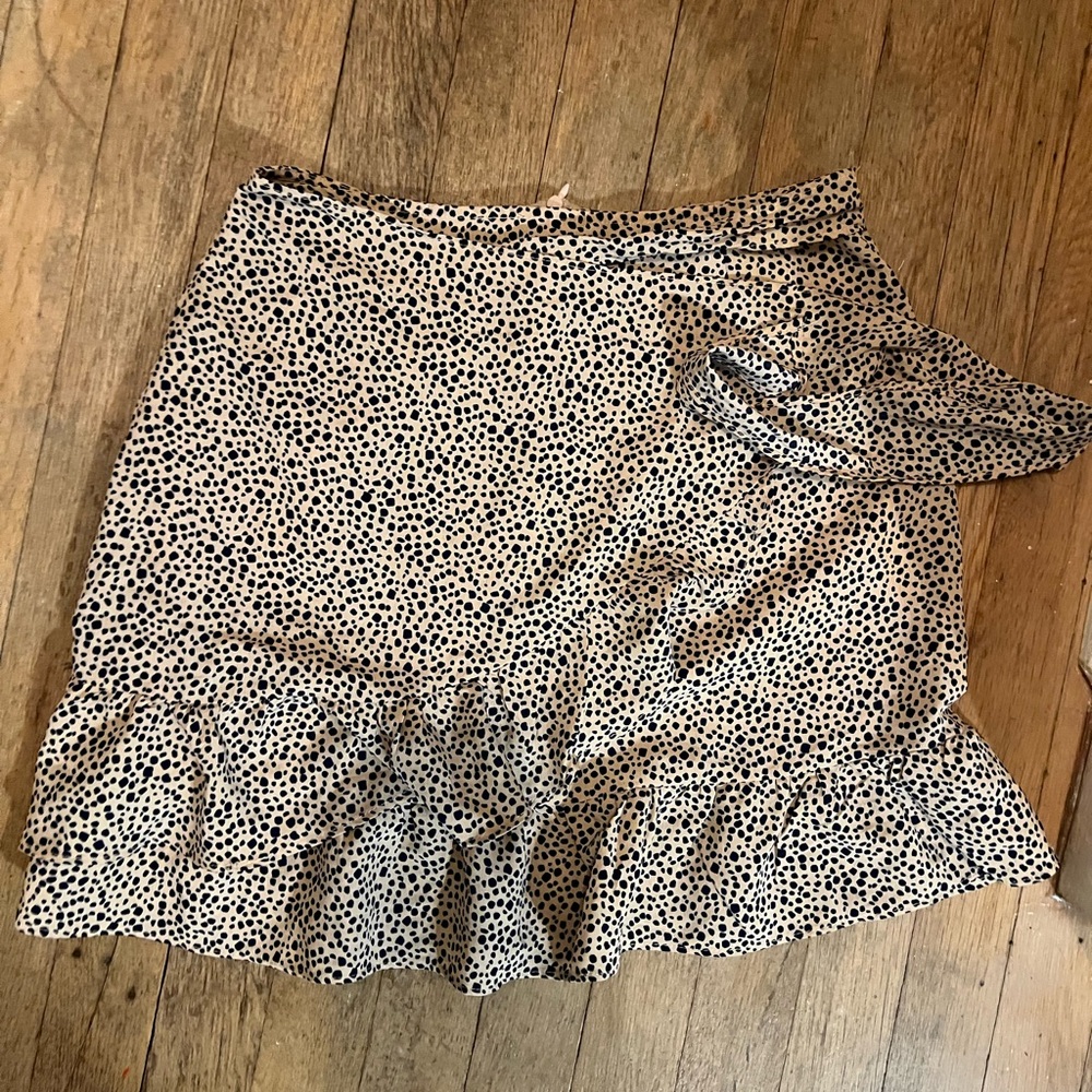 Leopard Print Ruffle Skirt Sz. S